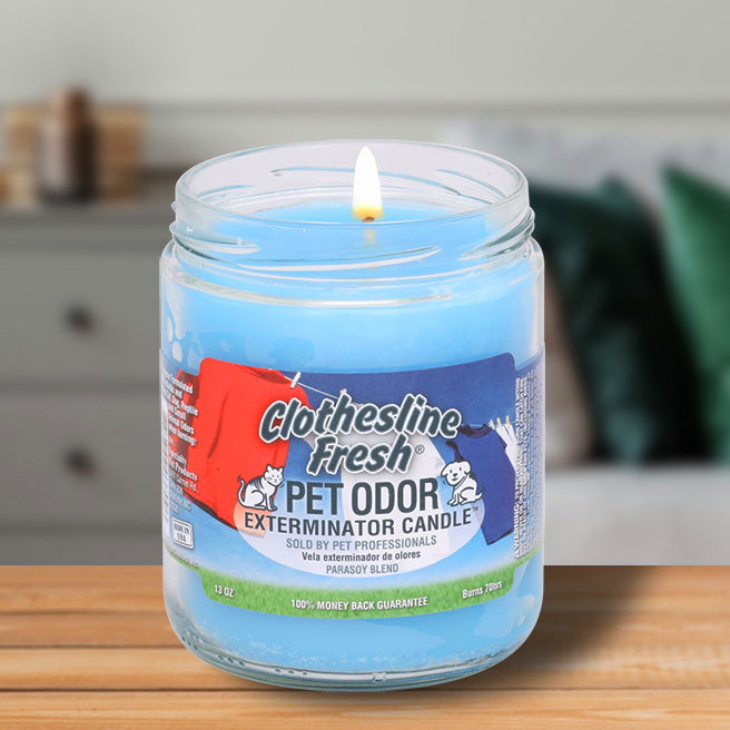 Pet Odor Exterminator Candle, Clothesline Fresh