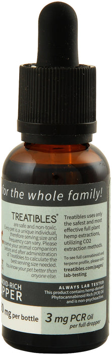 Treatibles Full Spectrum Hemp Oil Dropper Bottle, 90 mg, 30 mL  