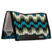 Weaver Synergy Contoured Performance Wool and Felt Stampede Saddle Pad Color Green & Cream
