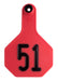 Y-Tex Numbered Cattle Ear Tag ID, Medium - Red 1-25 