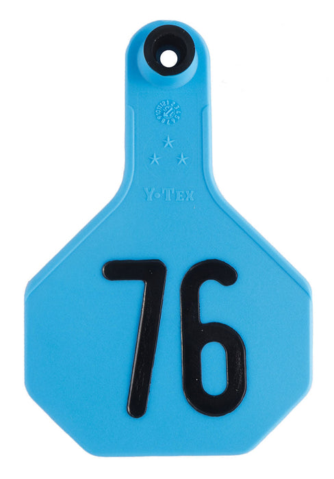 Y-Tex Numbered Cattle Ear Tag ID, Medium - Blue 126-150 