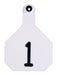 Y-Tex Numbered Cattle Ear Tags (Large), 25 count - White 1-25 