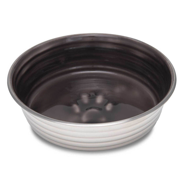 Stainless Steel Pet Food Bowls - Charcoal Small 