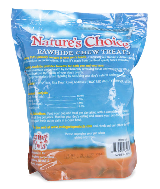 Natures Choice Rawhide Munchy Stick, Assorted Colors, 100pk  