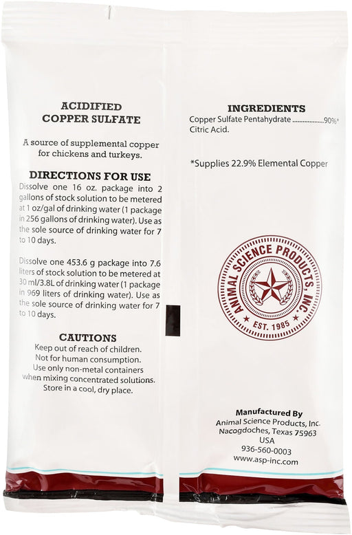 Acidified Copper Sulfate, 1 lb - Jeffers - Poultry Supplies > Poultry Supplies