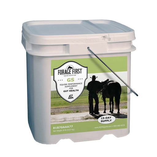 ADM Forage First Gastric Support Gut Health Horse Supplement, 20 lb pail - Jeffers - Animal Health & Wellness > Vitamins & Supplements