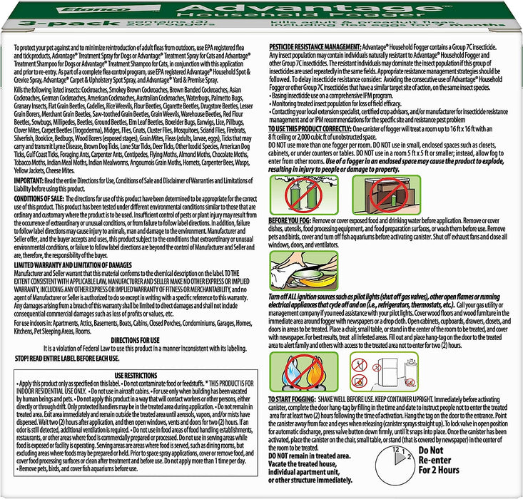 Advantage Household Fogger, 3 pack - Jeffers - Animal Health & Wellness > Flea & Tick Control