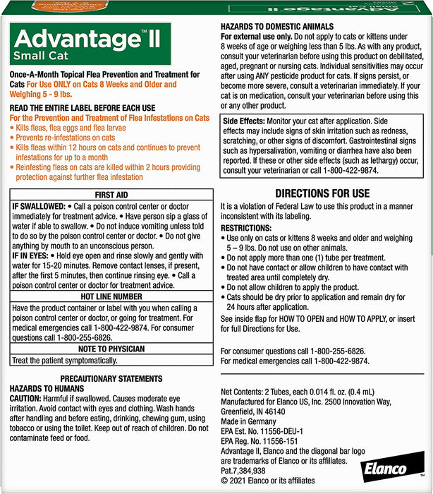 Advantage II for Cats - Jeffers - Animal Health & Wellness > Flea & Tick Control