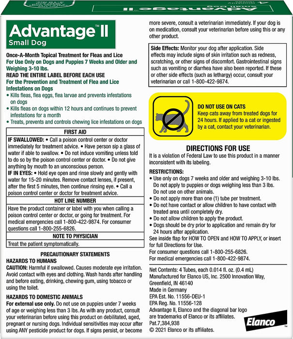 Advantage II for Dogs - Jeffers - Animal Health & Wellness > Flea & Tick Control