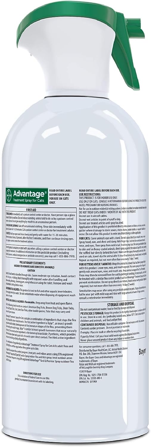 Advantage Treatment Spray for Cats, 8 oz - Jeffers - Animal Health & Wellness > Flea & Tick Control