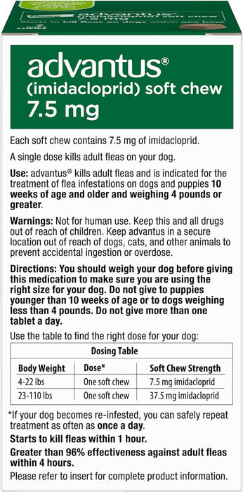 Advantus Soft Chews for Dogs 4 - 22 lb - Jeffers - Animal Health & Wellness > Flea & Tick Control