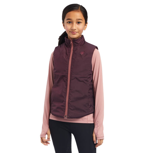 Ariat Girls Bella Reversible Vest, Wild Ponies, Mulberry - Jeffers - Children > Girls > Jackets & Outerwear