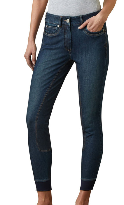 Ariat Halo Denim Full Seat Breech, Birch Marine - Jeffers - Women > Women's Riding & Equestrian Clothes