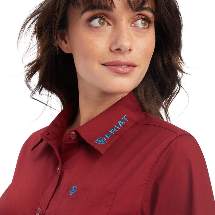 Ariat Team Kirby Stretch Shirt, Rouge Red - Jeffers - Women > Women's Clothing > Women's Shirts