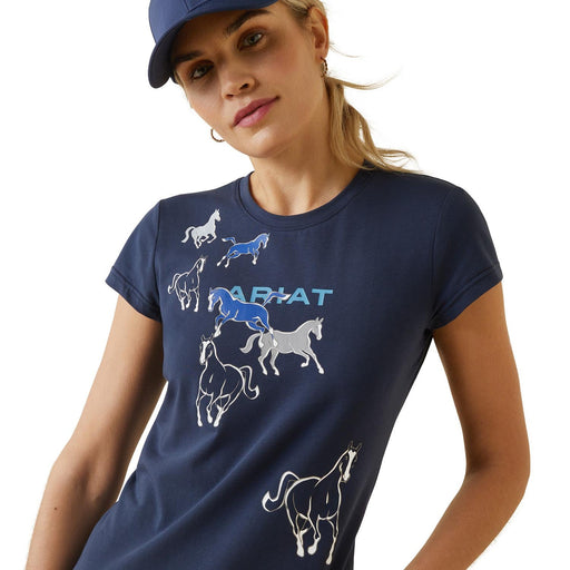 Ariat Women's Frolic T-Shirt, Navy - Jeffers - Women > Women's Clothing