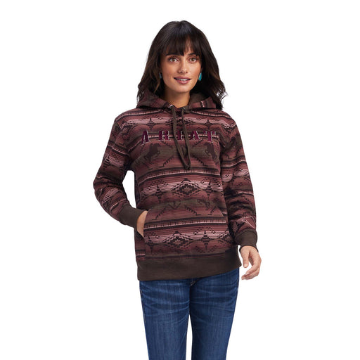 Ariat Womens R.E.A.L. Old West Serape Sweatshirt Hoodie, Mulberry - Jeffers - Women > Women's Clothing > Women's Jackets & Outerwear