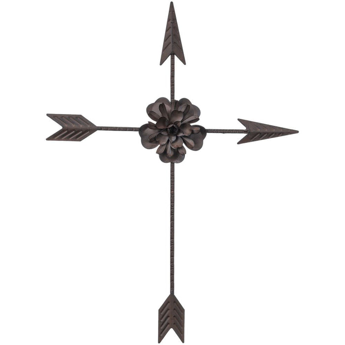 Arrow Cross with Flower Wall Hanging - Jeffers - Home Goods & Gifts > Home Decor and Candles for Home Improvement