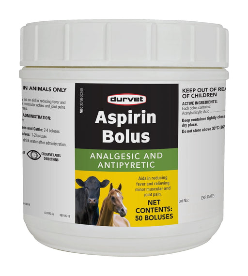 Aspirin Bolus, 240 Grain, 50 ct - Jeffers - Animal Health & Wellness > Medical Supplies