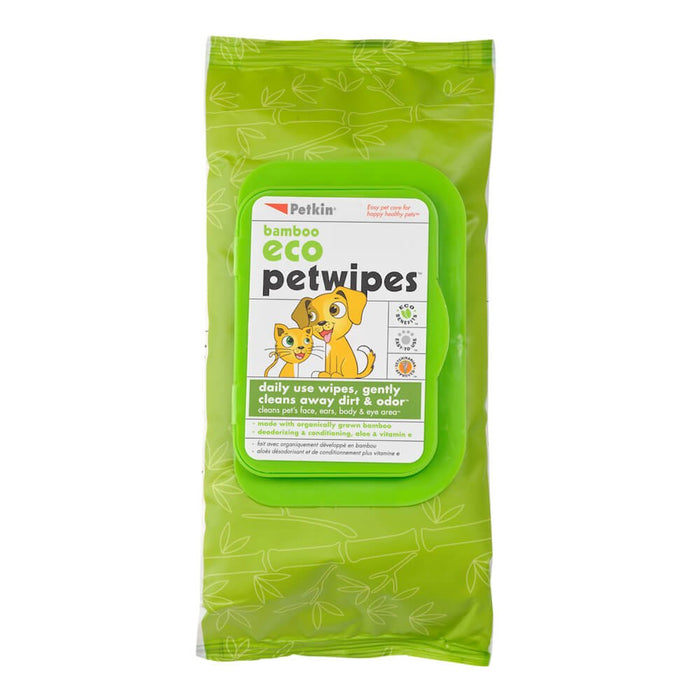 Bamboo Eco Petwipes, 80 ct - Jeffers - Animal & Pet Supplies > Pet Grooming