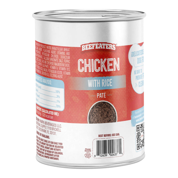 Beefeaters Chicken with Rice Pate, 13.2 oz, Case of 12 - Jeffers - Dog Supplies > Dog Food > Wet Dog Food