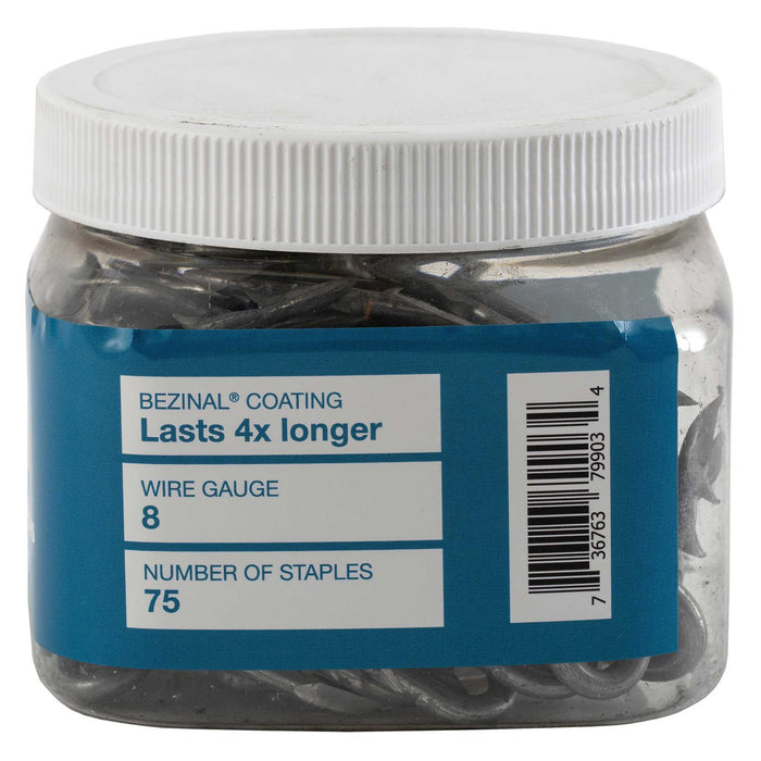 Bekaert 1.5' 8 ga Double Barbed Fence Staples, 75 ct/tub - Jeffers - Farm & Ranch Supplies > Fencing & Barriers