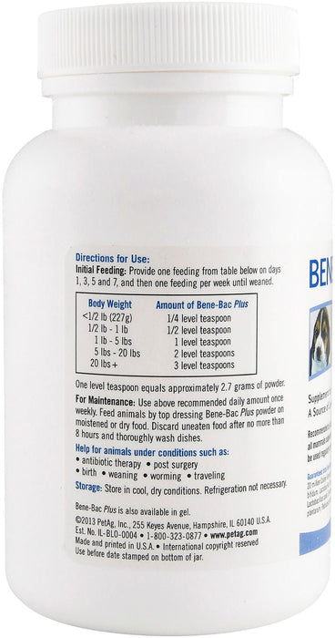 Bene - Bac Plus - Jeffers - Animal Health & Wellness > Vitamins & Supplements