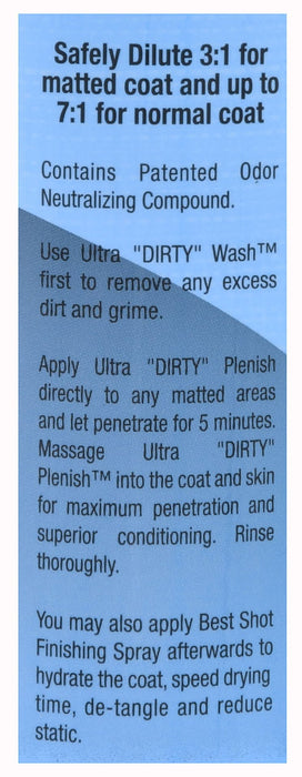 Best Shot Ultra Dirty Plenish Conditioner - Jeffers - Animal & Pet Supplies > Pet Grooming > Pet Shampoo & Conditioner