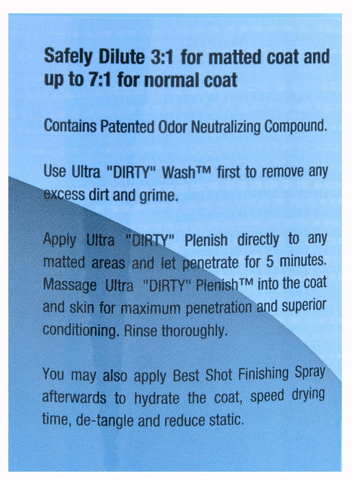 Best Shot Ultra Dirty Plenish Conditioner - Jeffers - Animal & Pet Supplies > Pet Grooming > Pet Shampoo & Conditioner