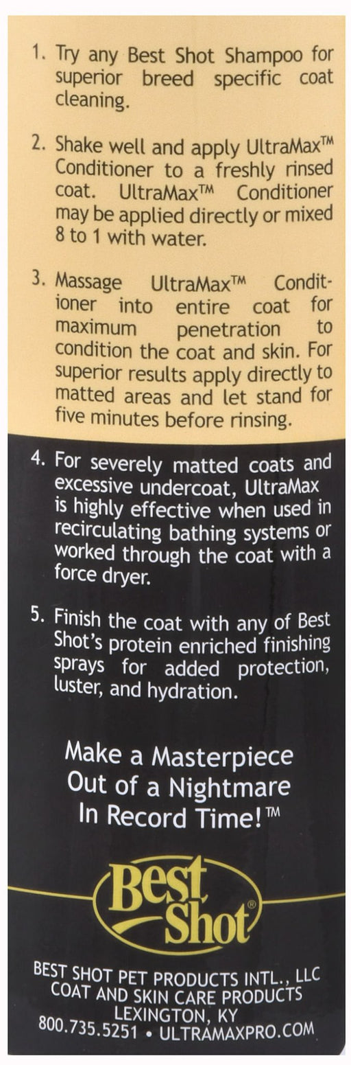 Best Shot UltraMAX Pro Conditioner - Jeffers - Animal & Pet Supplies > Pet Grooming > Pet Shampoo & Conditioner