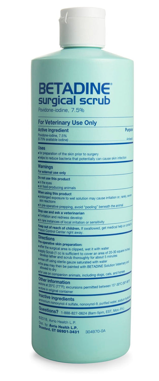 Betadine Surgical Scrub (Povidone Iodine) - Jeffers - Animal Health & Wellness > Medical Supplies