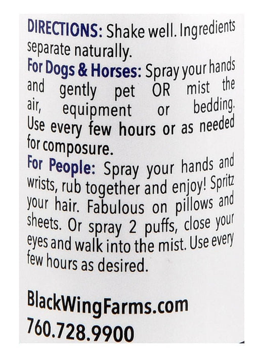 Blackwing Farms Calm Spray, 2 oz - Jeffers - Animal Health & Wellness > Vitamins & Supplements