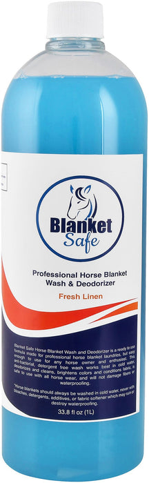 Blanket Safe Professional Horse Blanket Wash & Deodorizer, 32 oz - Jeffers - Horse Supplies > Horse Blankets & Sheets