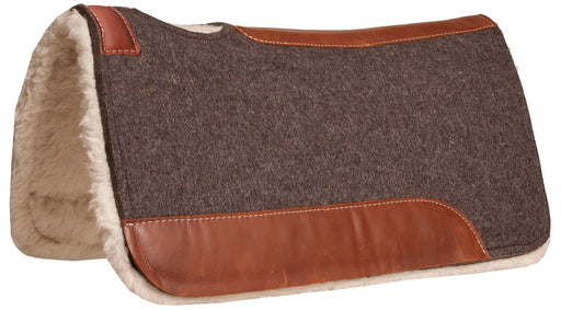 Blue Horse 100% Wool Contoured Saddle Pad with Fleece Bottom - Jeffers - Horse Supplies > Horse Tack > Saddle Pads & Blankets