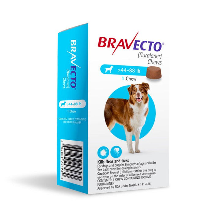 Bravecto Chews for Dogs, 1 Chew - Jeffers - Animal Health & Wellness > Flea & Tick Control