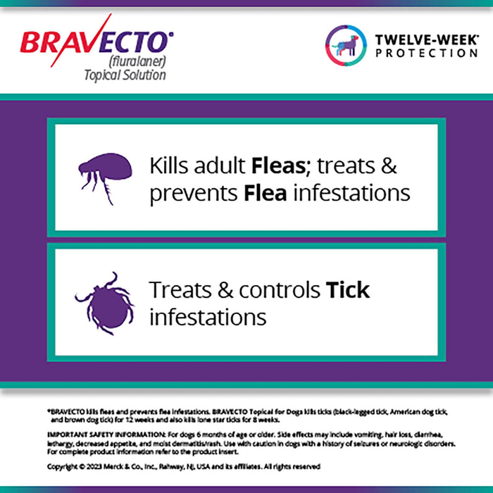 Bravecto Topical Dog - Jeffers - Animal Health & Wellness > Flea & Tick Control