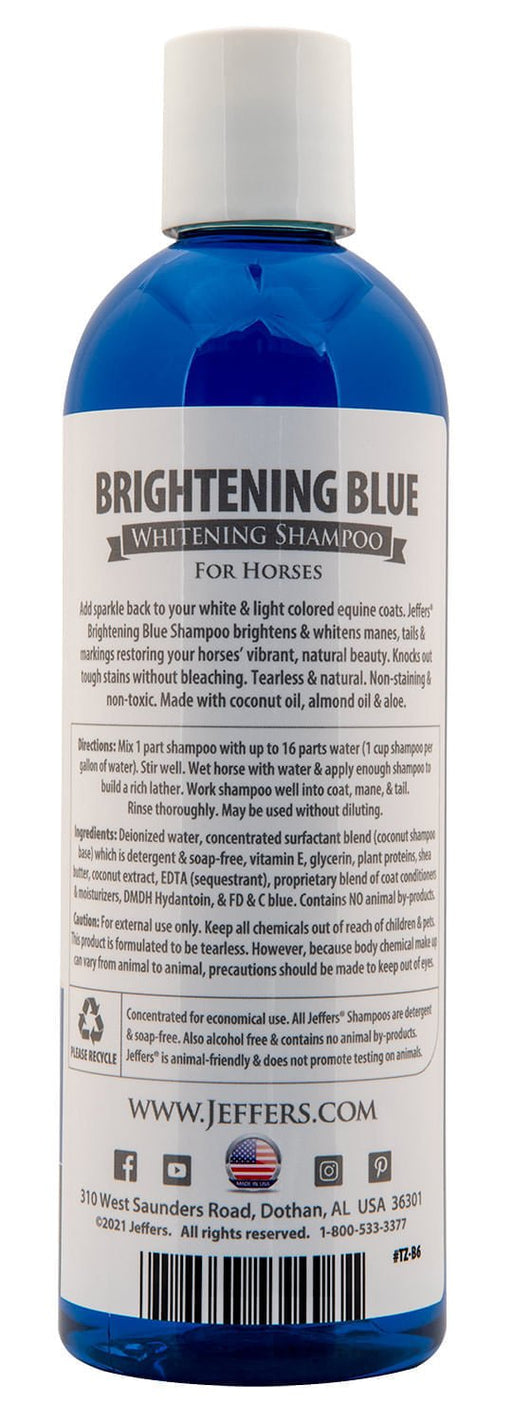 Brightening Blue Shampoo for Horses - Jeffers - Horse Supplies > Horse Grooming