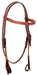 Brown Rawhide Laced Browband Headstall - Jeffers - Horse Supplies > Horse Tack > Bridles & Headstalls