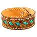 Buckstitch Bracelet, Floral Tooled & Turquoise - Jeffers - Horse Supplies > Riding Apparel & Accessories