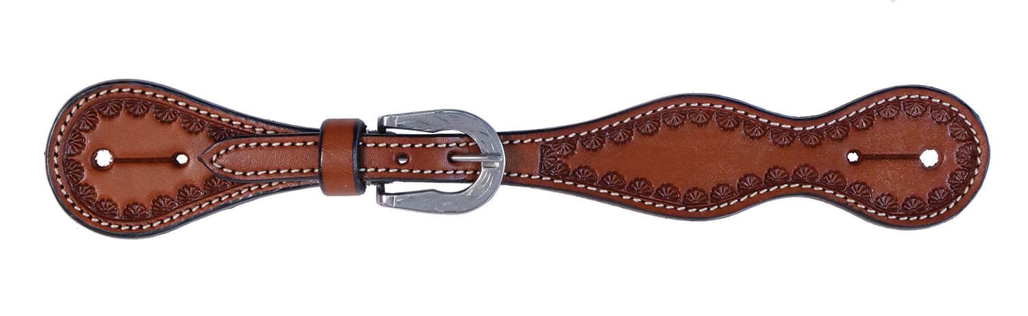 Buffalo Leather Cody Pro Tooled Spur Straps - Jeffers - Horse Supplies > Horse Tack > Stirrups