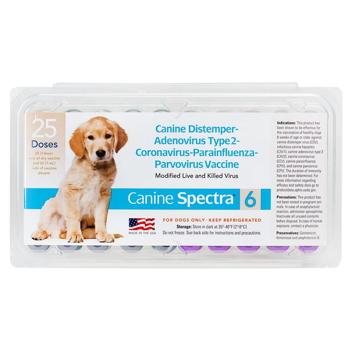 Canine Spectra 6 Dog Vaccine, 25 dose - Jeffers - Animal Health & Wellness > Vaccines