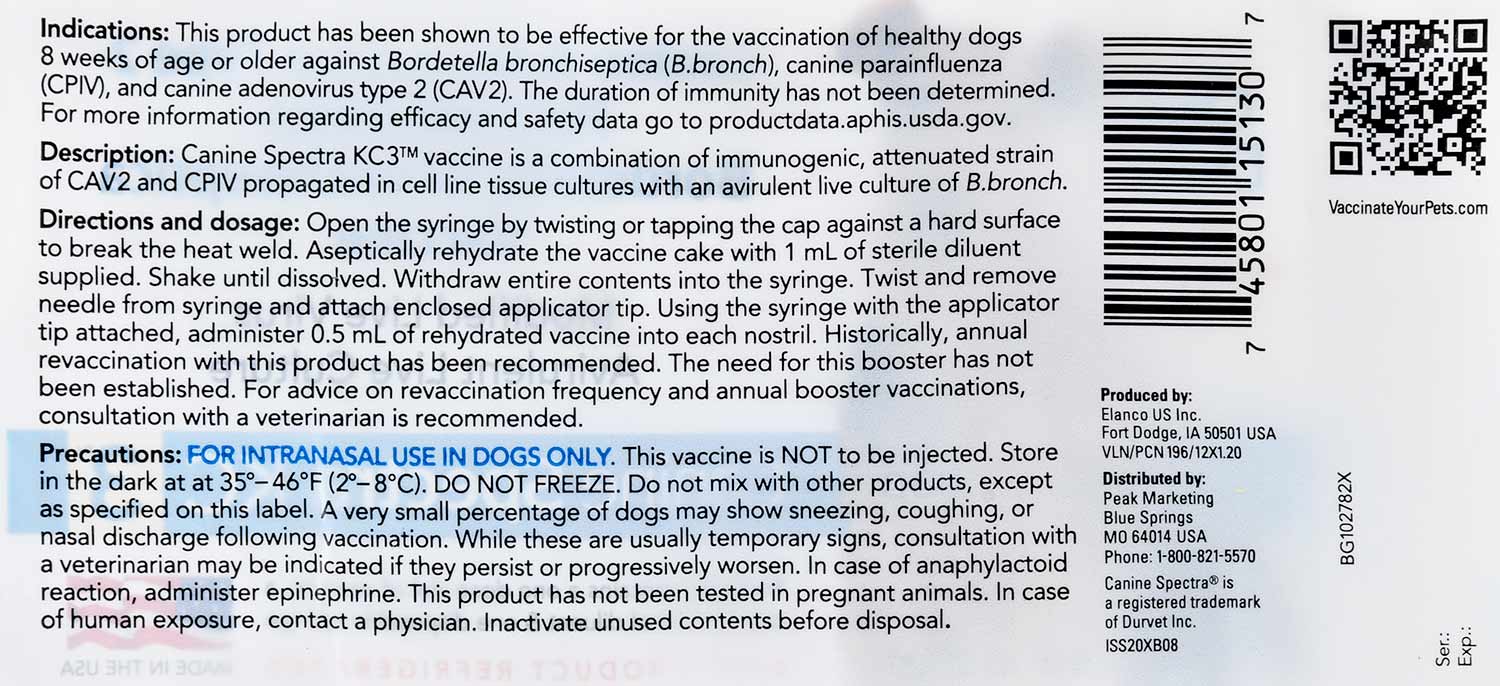 Canine Spectra KC 3, Single Dose - Jeffers - Animal Health & Wellness > Vaccines