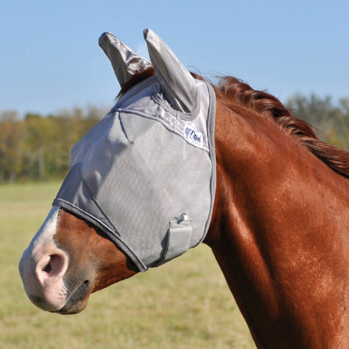 Cashel Crusader Fly Mask with Ears, Grey - Jeffers - Horse Supplies > Horse Fly Masks