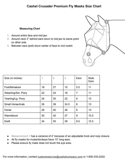 Cashel Crusader Standard Fly Mask with Ears - Jeffers - Horse Supplies > Horse Fly Masks
