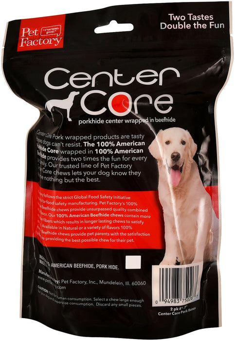 Center Core 6 - 7' Porkhide Wrapped in Beefhide Bone, 2 - pk - Jeffers - Dog Supplies > Dog Treats