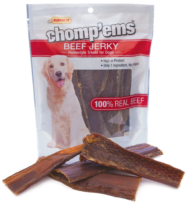 Chomp'ems Beef Jerky, 8 oz - Jeffers - Dog Supplies > Dog Treats > Jerky & Sausages