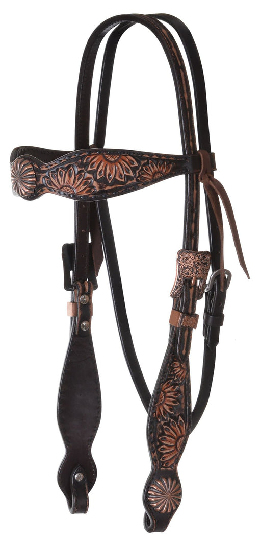 Circle Y Sunflower Headstall - Jeffers - Horse Supplies > Horse Tack > Bridles & Headstalls