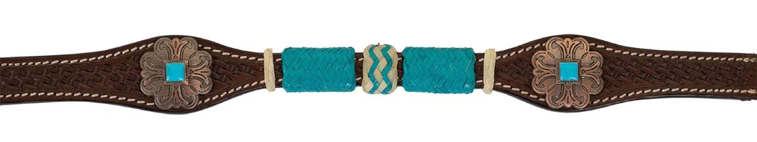 Circle Y Turquoise Round Up Breast Collar, Full - Jeffers - Horse Supplies > Horse Tack > Breast Collars