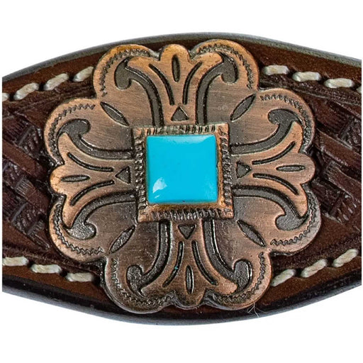 Circle Y Turquoise Round Up One Ear Headstall, Full - Jeffers - Horse Supplies > Horse Tack > Bridles & Headstalls