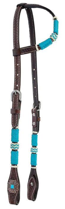 Circle Y Turquoise Round Up One Ear Headstall, Full - Jeffers - Horse Supplies > Horse Tack > Bridles & Headstalls