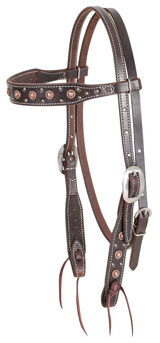 Classic Equine Copper Dot Browband Headstall - Jeffers - Horse Supplies > Horse Tack > Bridles & Headstalls